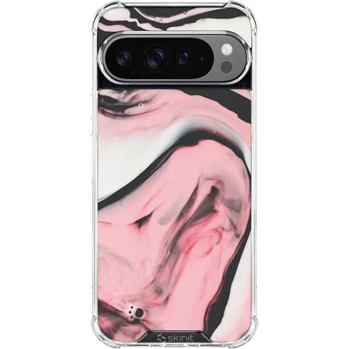 Pink Marble Ink Google Pixel 10 Pro XL Clear Case