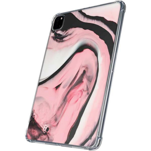 Pink Marble Ink iPad Pro 11in (2024) Clear Case