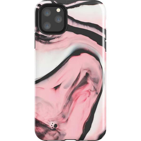 Pink Marble Ink iPhone Cases