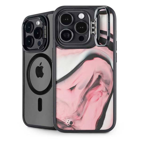 Pink Marble Ink iPhone 13 Pro Max Kickstand Case