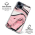 Pink Marble Ink iPhone 15 Clear Case