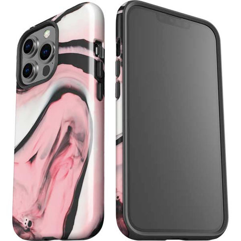 Pink Marble Ink iPhone 15 Pro Impact Case