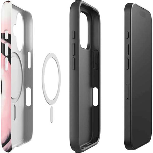 Pink Marble Ink iPhone 16 Magsafe Impact Case