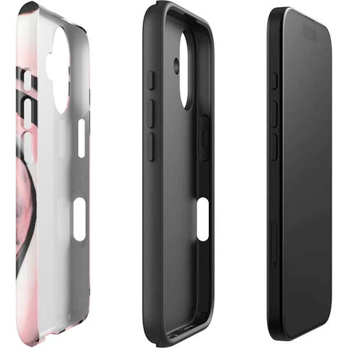 Pink Marble Ink iPhone 16 Plus Impact Case