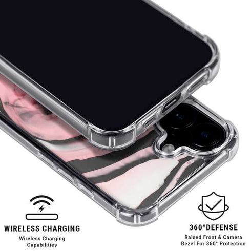 Pink Marble Ink iPhone 16 Plus MagSafe Case