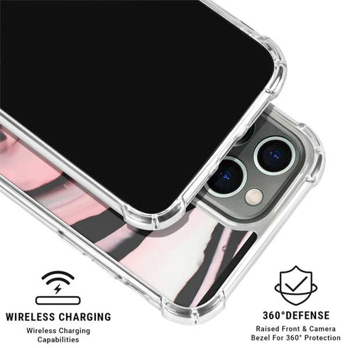 Pink Marble Ink iPhone 16 Pro Max Clear Case