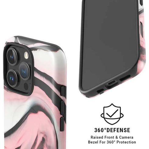 Pink Marble Ink iPhone 16 Pro Max Magsafe Impact Case