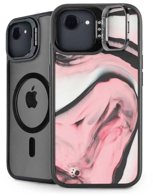 Pink Marble Ink iPhone 16e Kickstand Case