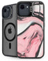 Pink Marble Ink iPhone 16e Kickstand Case