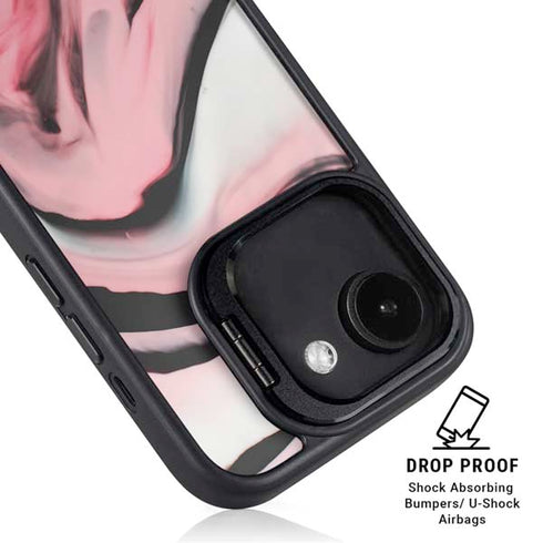Pink Marble Ink iPhone 16e Kickstand Case
