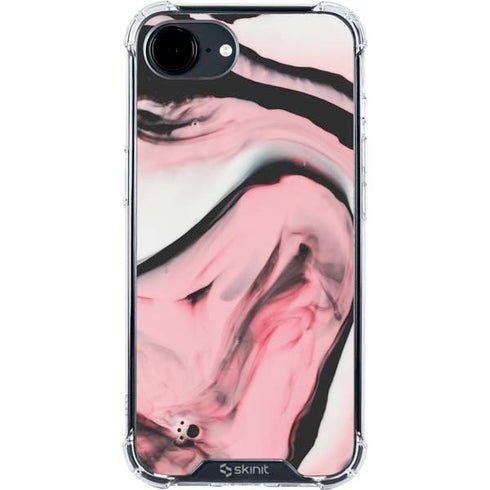Pink Marble Ink iPhone 16e Clear Case