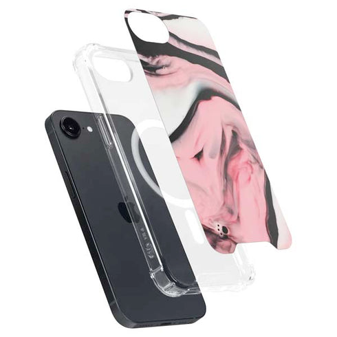 Pink Marble Ink iPhone 16e MagSafe Case