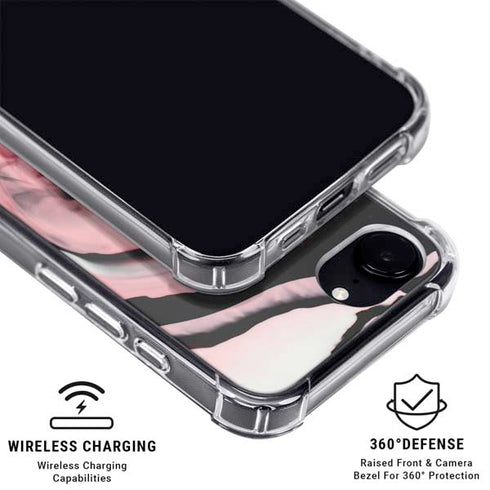 Pink Marble Ink iPhone 16e MagSafe Case