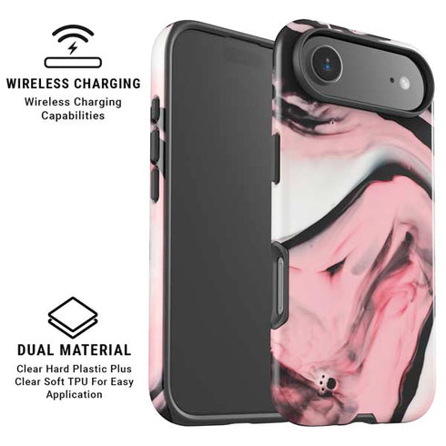 Pink Marble Ink iPhone 17 Air Magsafe Impact Case