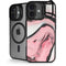 Pink Marble Ink iPhone 17 Kickstand Case