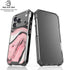 Pink Marble Ink iPhone 17 Pro Clear Case