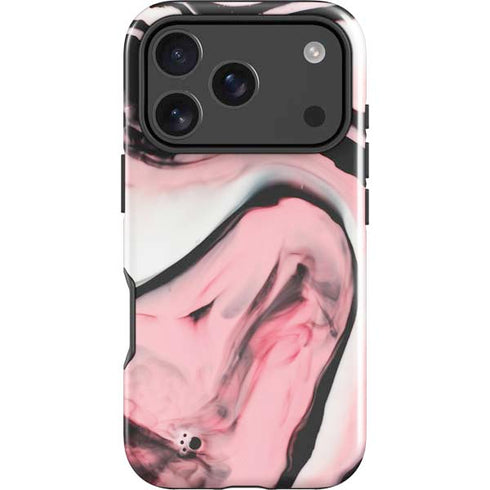 Pink Marble Ink iPhone 17 Pro Impact Case