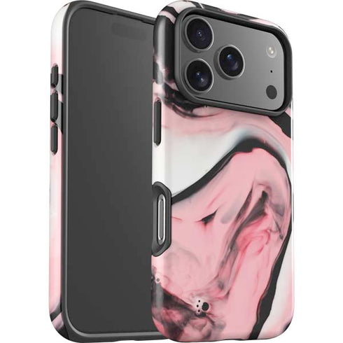 Pink Marble Ink iPhone 17 Pro Impact Case
