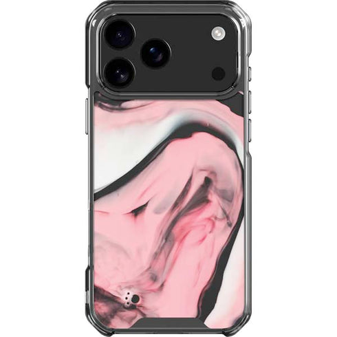Pink Marble Ink iPhone 17 Pro Max Clear Case