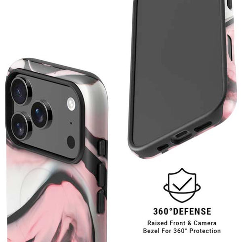 Pink Marble Ink iPhone 17 Pro Max Magsafe Impact Case