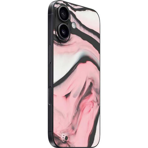 Pink Marble Ink iPhone 17 Skin
