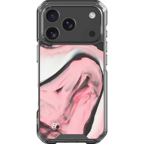 Pink Marble Ink iPhone 18 Pro Clear Case