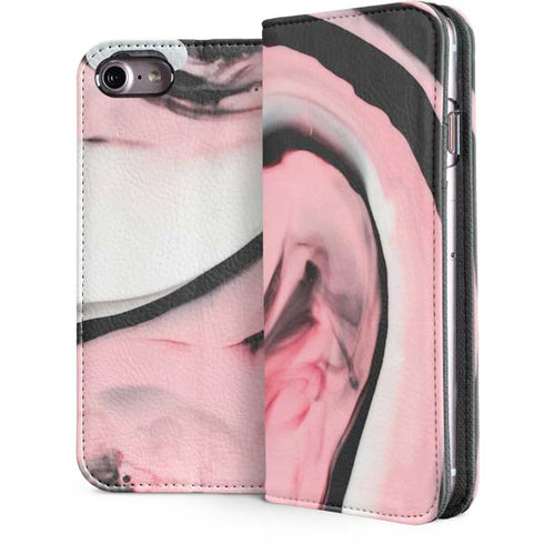 Pink Marble Ink iPhone 7 Folio Case
