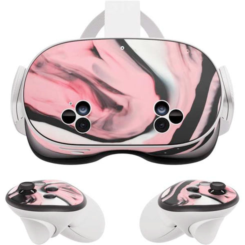 Pink Marble Ink Meta Quest 3S Skin