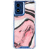 Pink Marble Ink Moto G Play 4G (2024) Clear Case