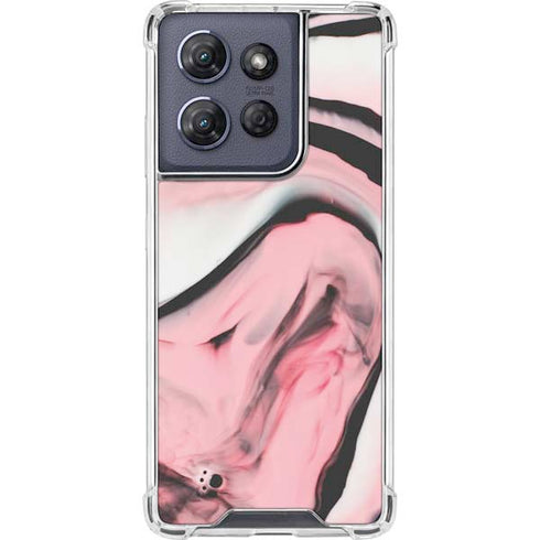 Pink Marble Ink Moto G Play 5G (2025) Clear Case