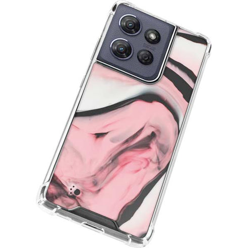 Pink Marble Ink Moto G Play 5G (2025) Clear Case