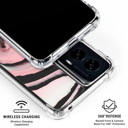 Pink Marble Ink Moto G Power 5G (2024) Clear Case