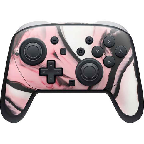 Pink Marble Ink Nintendo Skins