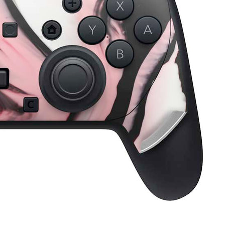 Pink Marble Ink Nintendo Switch 2 (2025) Pro Controller Skin