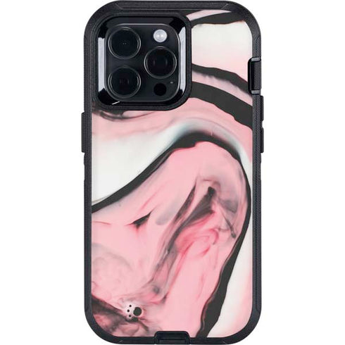 Pink Marble Ink Otterbox Defender iPhone Skin