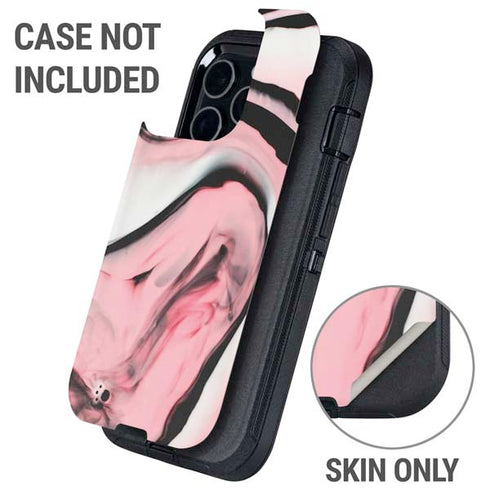 Pink Marble Ink Otterbox Defender iPhone Skin