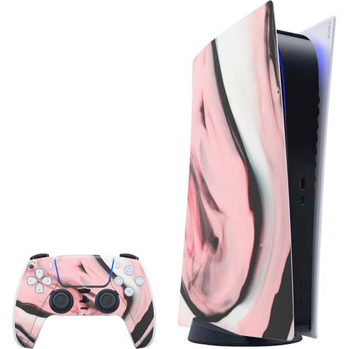 Pink Marble Ink PlayStation PS5 Skins