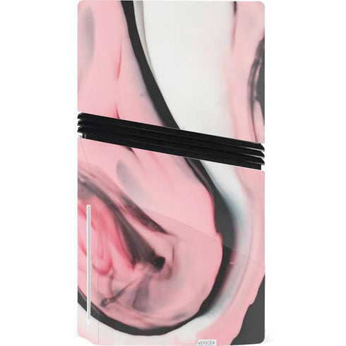 Pink Marble Ink PS5 Pro Disk Console Skin
