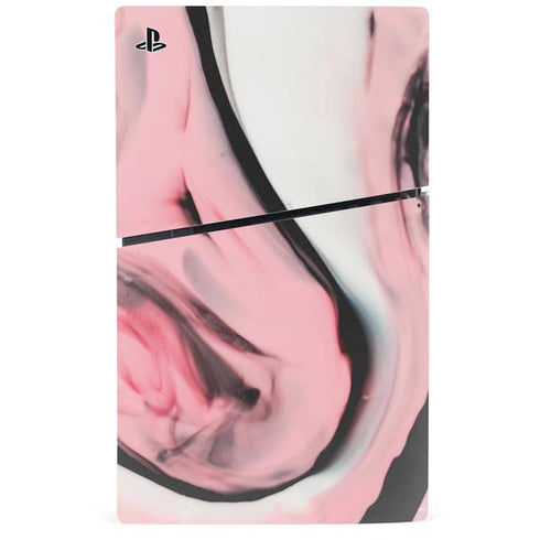Pink Marble Ink PS5 Slim Digital Edition Console Skin