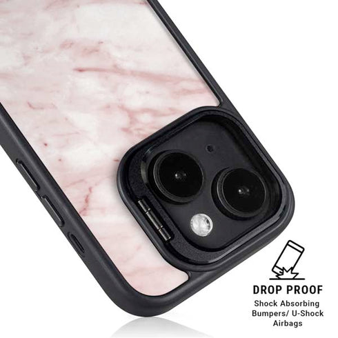 Pink Marble iPhone 15 Plus Kickstand Case