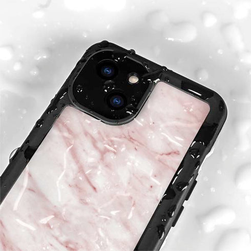 Pink Marble iPhone 15 Plus Waterproof Case