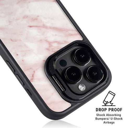 Pink Marble iPhone 15 Pro Max Kickstand Case