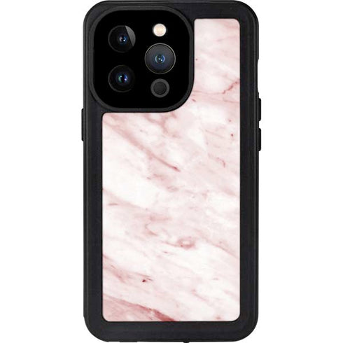 Pink Marble iPhone 15 Pro Waterproof Case