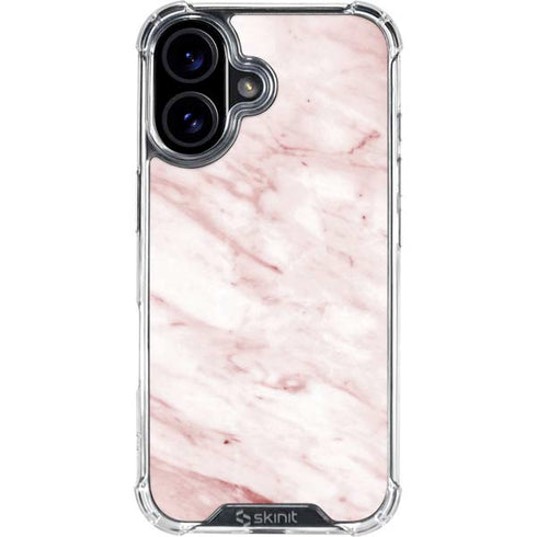 Pink Marble iPhone 16 Plus Clear Case