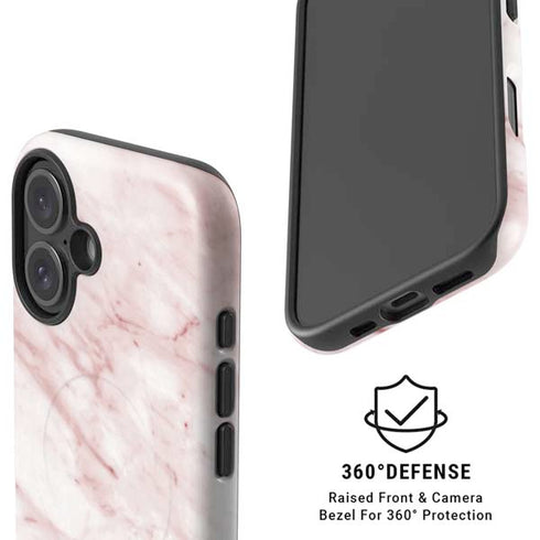 Pink Marble iPhone 16 Plus Magsafe Impact Case