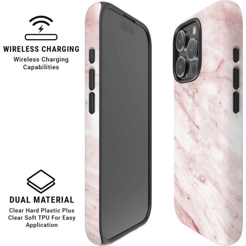 Pink Marble iPhone 16 Pro Magsafe Impact Case