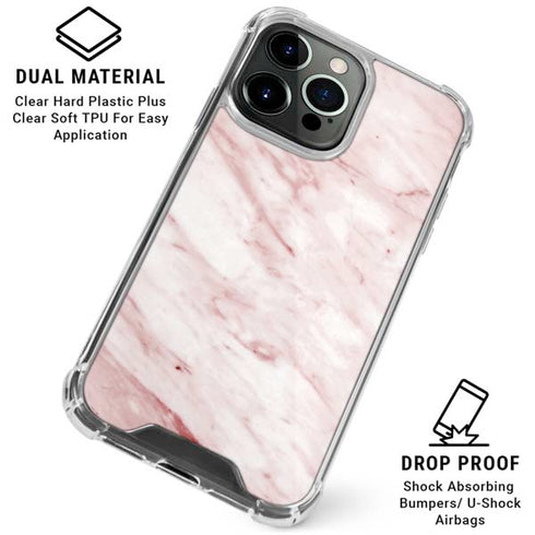 Pink Marble iPhone 16 Pro Max Clear Case