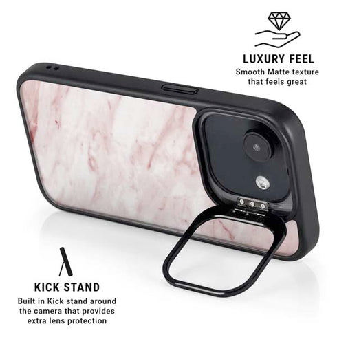 Pink Marble iPhone 16e Kickstand Case