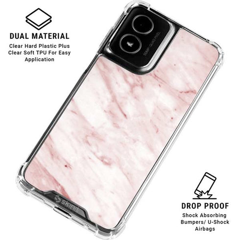 Pink Marble Moto G Power 5G (2024) Clear Case