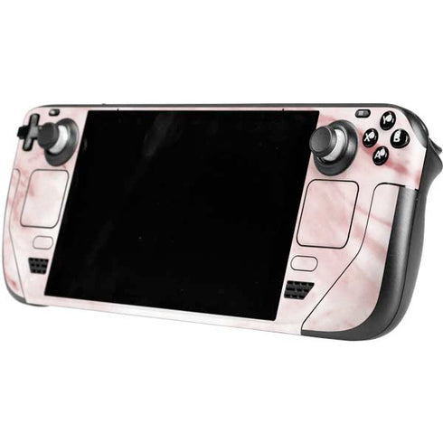 Pink Marble Steam Deck Handheld Gaming Computer OLED Skin